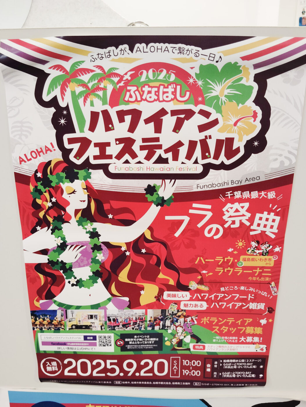 9/20（土）「ふなばしハワイアンフェスティバル2025」が船橋港親水公園