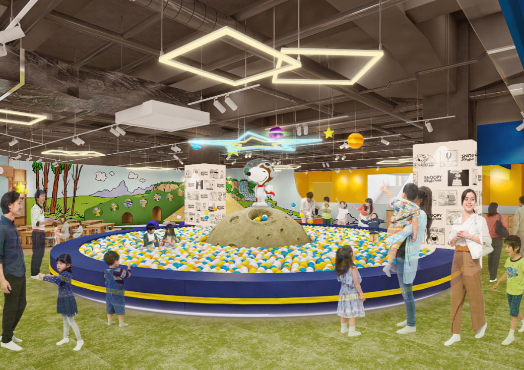 新津田沼駅直結のイオンモール津田沼 Southにスヌーピーの屋内遊び場